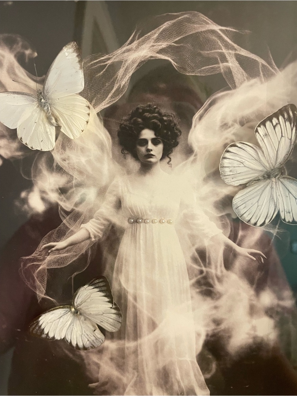 Ethereal Butterfly Ghost Wall Art